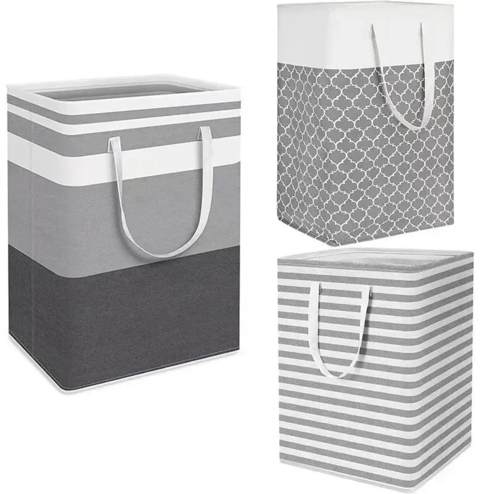 75L Waterproof Laundry Basket | Foldable Fabric Clothes Hamper with Handles — product view 10