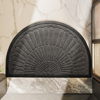 Non Slip Door Mat Semi Circular Rubber Backed Entryway Mat — product view 1