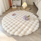 Round Fluffy Rug Plush Shaggy Circle Bedroom Carpet — product view 3
