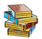 Stained Glass Table Lamp Handcrafted Book Decor — product view 4
