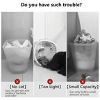 Kitchen Trash Can Lid 15L Slim Modern Odor Sealing Elevated Legs — product view 11
