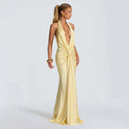 Halter Maxi Dress Backless Slit Sexy Summer Women Long Gown — product view 4