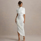 Women's Ruched Bodycon Dress Backless Strapless Sexy Club Maxi — product view 1