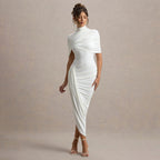 Women's Ruched Bodycon Dress Backless Strapless Sexy Club Maxi — product view 2