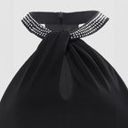 Women's Bodycon Dress Sleeveless Rhinestone Black Mini Going Out — product view 2