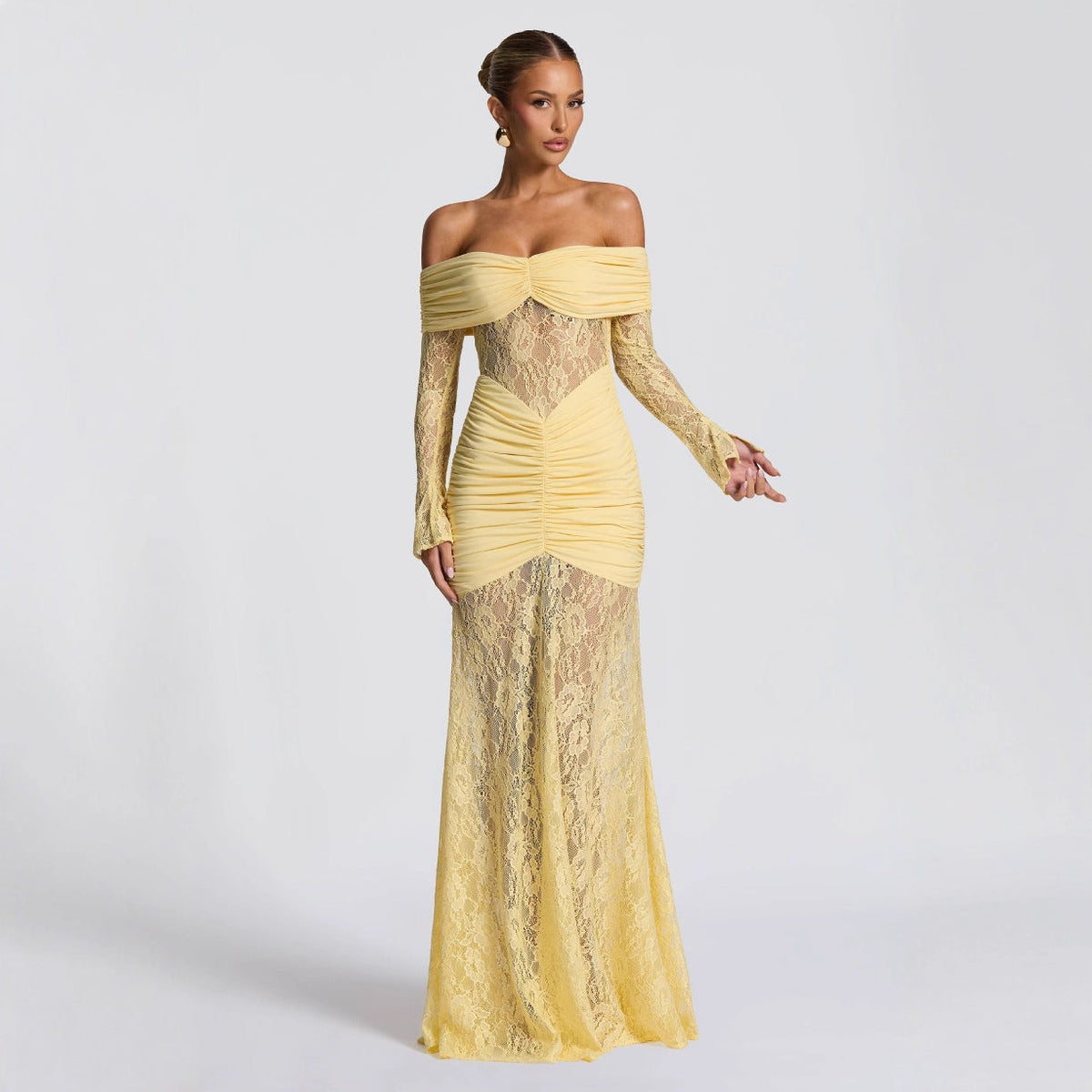 Halter Lace Maxi Dress Backless Bodycon Sleeveless Summer Eventwear — product view 1