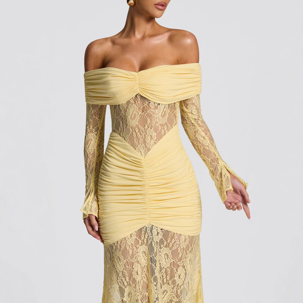 Halter Lace Maxi Dress Backless Bodycon Sleeveless Summer Eventwear — product view 4
