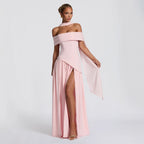 Backless Maxi Dress High Slit Strapless Bodycon Evening Gown — product view 1