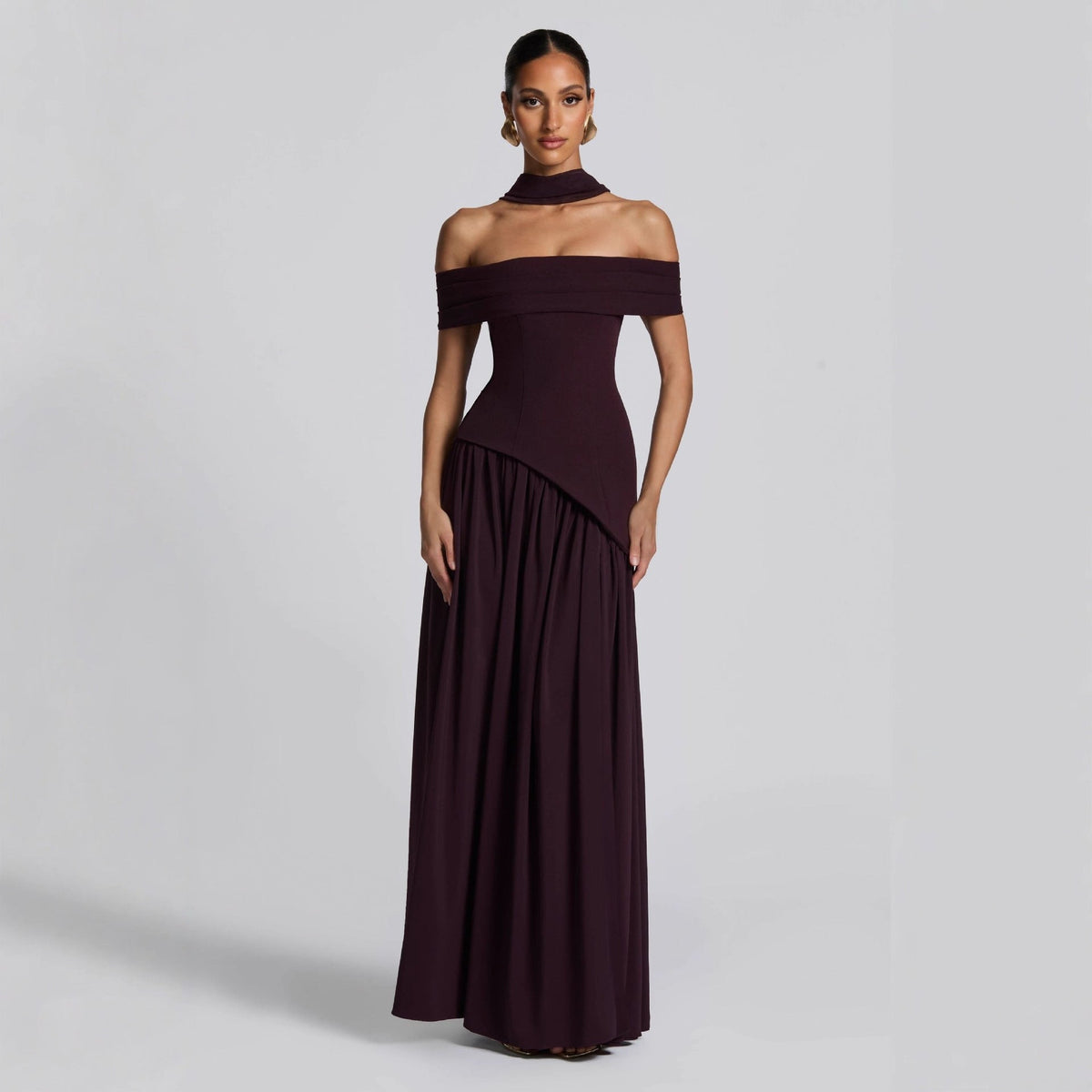 Backless Maxi Dress High Slit Strapless Bodycon Evening Gown — product view 2