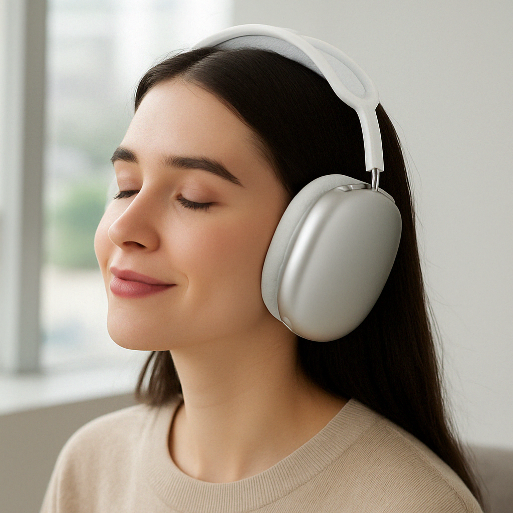 Wireless Noise Cancelling Headphones Over Ear Bluetooth Deep Bass — product view 3
