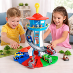 Kids Car Playset Slide Tower Ramp Track Toy Vehicles — product view 1