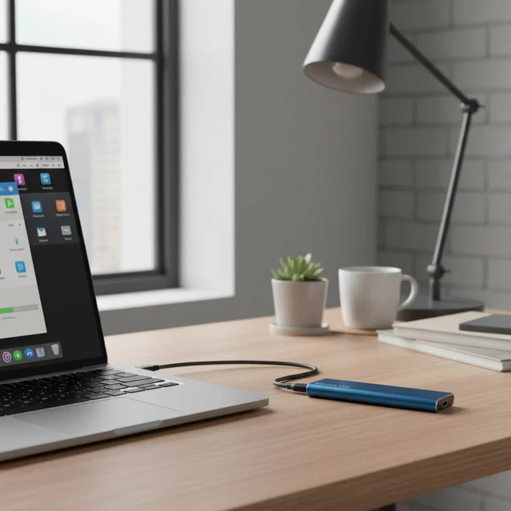 Portable SSD External Hard Drive USB 3.2 Fast Backup Storage — product view 3