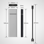 Portable SSD 8TB Aluminum External Hard Drive USB Backup Storage — product view 2