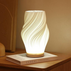 Modern Table Lamp Dimmable USB Wave Shaped Bedside Decor — product view 1