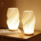 Modern Table Lamp Dimmable USB Wave Shaped Bedside Decor — product view 2