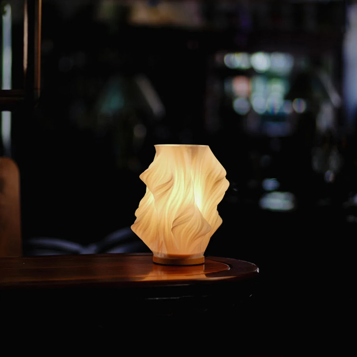 Modern Table Lamp Dimmable USB Wave Shaped Bedside Decor — product view 3