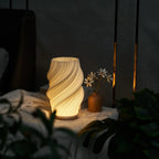 Modern Table Lamp Dimmable USB Wave Shaped Bedside Decor — product view 4