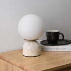 Marble Table Lamp Modern Globe Bedside Minimalist Bedroom — product view 4