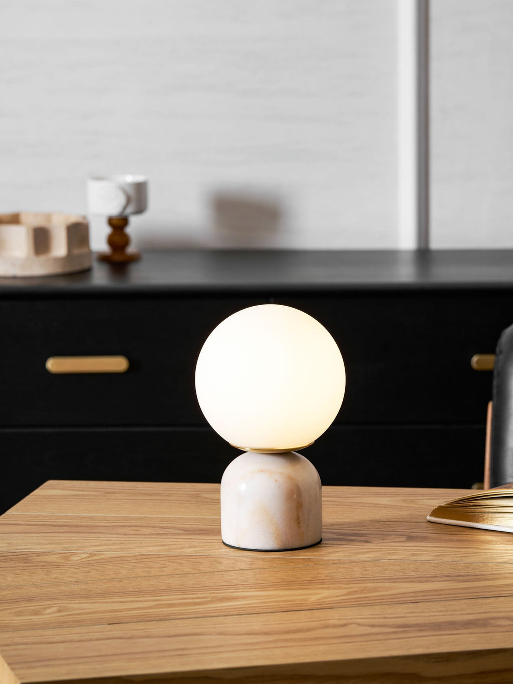 Marble Table Lamp Modern Globe Bedside Minimalist Bedroom — product view 55