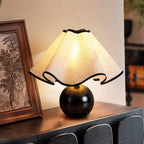 Modern Table Lamp Wood Base Linen Shade Bedside Decor — product view 15