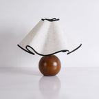 Modern Table Lamp Wood Base Linen Shade Bedside Decor — product view 20