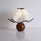 Modern Table Lamp Wood Base Linen Shade Bedside Decor — product view 22