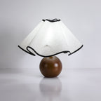 Modern Table Lamp Wood Base Linen Shade Bedside Decor — product view 23