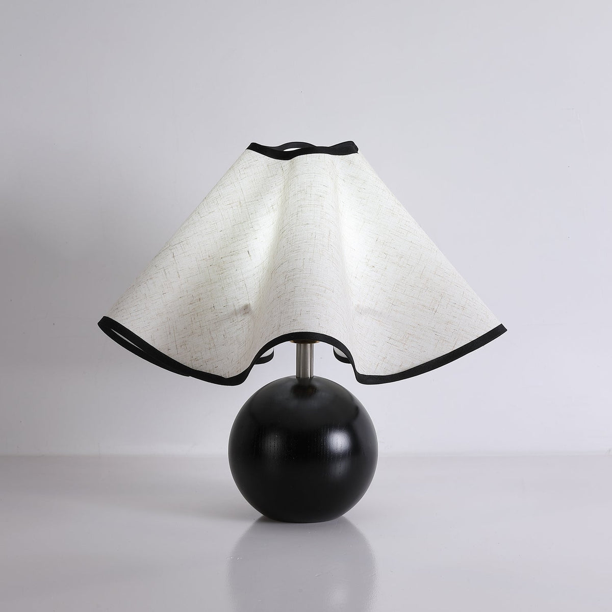 Modern Table Lamp Wood Base Linen Shade Bedside Decor — product view 26