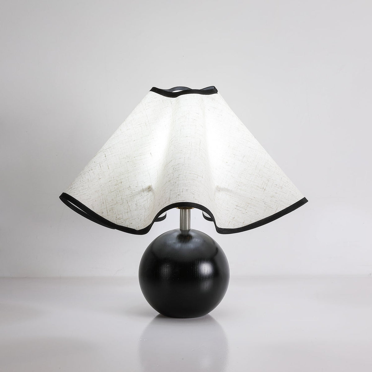 Modern Table Lamp Wood Base Linen Shade Bedside Decor — product view 27