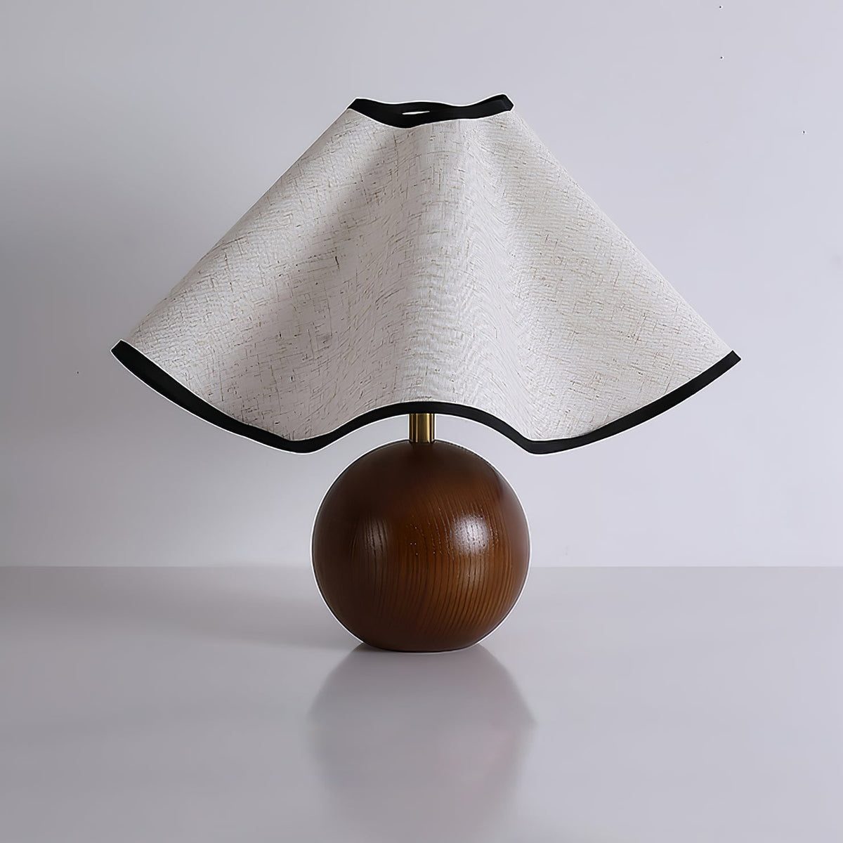 Modern Table Lamp Wood Base Linen Shade Bedside Decor — product view 32