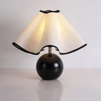 Modern Table Lamp Wood Base Linen Shade Bedside Decor — product view 33