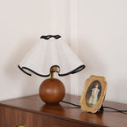 Modern Table Lamp Wood Base Linen Shade Bedside Decor — product view 39