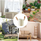 Decorative Plant Pots Leather Handles Indoor Outdoor Basket Planters — product view 6