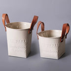 Decorative Plant Pots Leather Handles Indoor Outdoor Basket Planters — product view 8