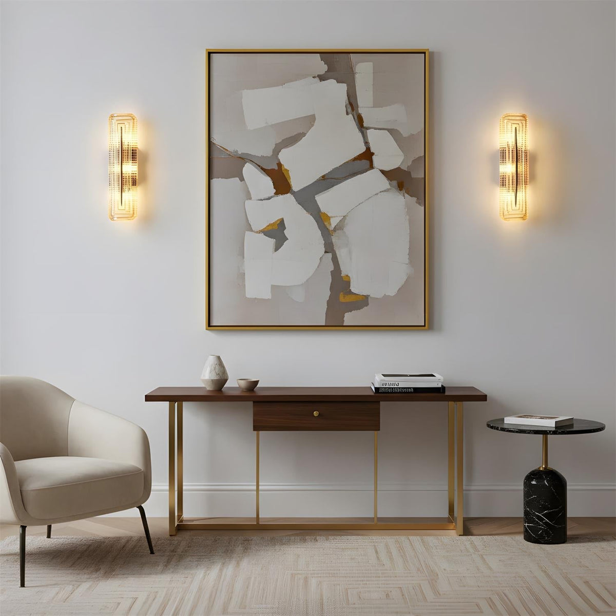 Luminous Glacium LED Wall Light with Crystalline Glow — product view 1