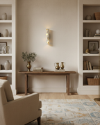 Versatile Cylindrical Stone Creamy Wall Light - Suitable for Bathrooms and Outdoor Areas — product view 1