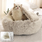 Warm Nesting Soft Calming Cave Dog Bed for Deep Sleep Comfort — product view 1