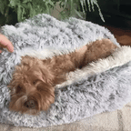 Warm Nesting Soft Calming Cave Dog Bed for Deep Sleep Comfort — product view 5