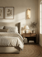 Sculptural Elegance Soft Stone Dimmable Wall Light in Alabaster Pattern — product view 2