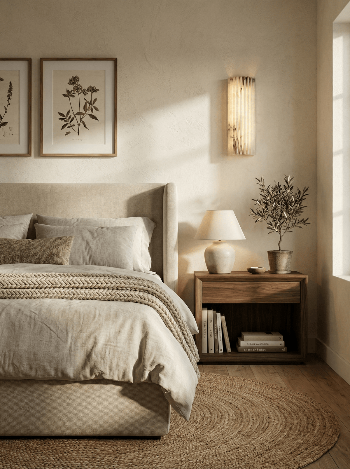 Sculptural Elegance Soft Stone Dimmable Wall Light in Alabaster Pattern — product view 2