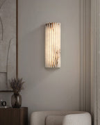 Sculptural Elegance Soft Stone Dimmable Wall Light in Alabaster Pattern — product view 19