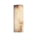 Sculptural Elegance Soft Stone Dimmable Wall Light in Alabaster Pattern — product view 22