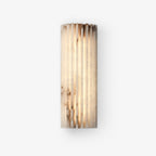 Sculptural Elegance Soft Stone Dimmable Wall Light in Alabaster Pattern — product view 34