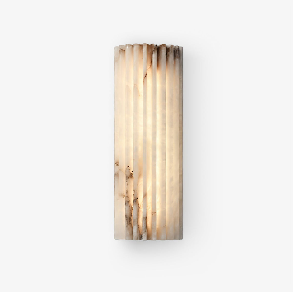 Sculptural Elegance Soft Stone Dimmable Wall Light in Alabaster Pattern — product view 34