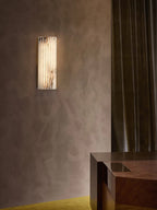 Sculptural Elegance Soft Stone Dimmable Wall Light in Alabaster Pattern — product view 37