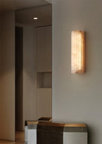 Sculptural Elegance Soft Stone Dimmable Wall Light in Alabaster Pattern — product view 43