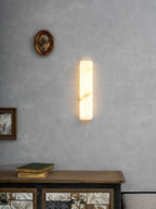 Sculptural Elegance Soft Stone Dimmable Wall Light in Alabaster Pattern — product view 56