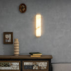 Sculptural Elegance Soft Stone Dimmable Wall Light in Alabaster Pattern — product view 61