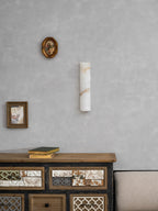 Sculptural Elegance Soft Stone Dimmable Wall Light in Alabaster Pattern — product view 62