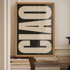 Decorative Italian Ciao Artwork Wall Art for Living Space — product view 1